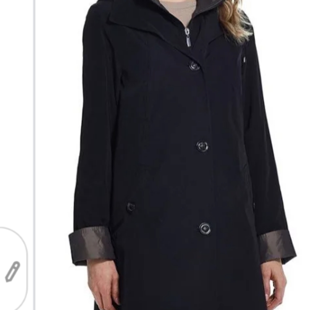 Here is a Levi struass long coat with fur on the inside